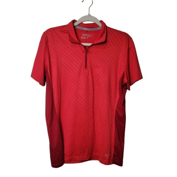 Nike Tops - Nike Golf Red Patterned Polo